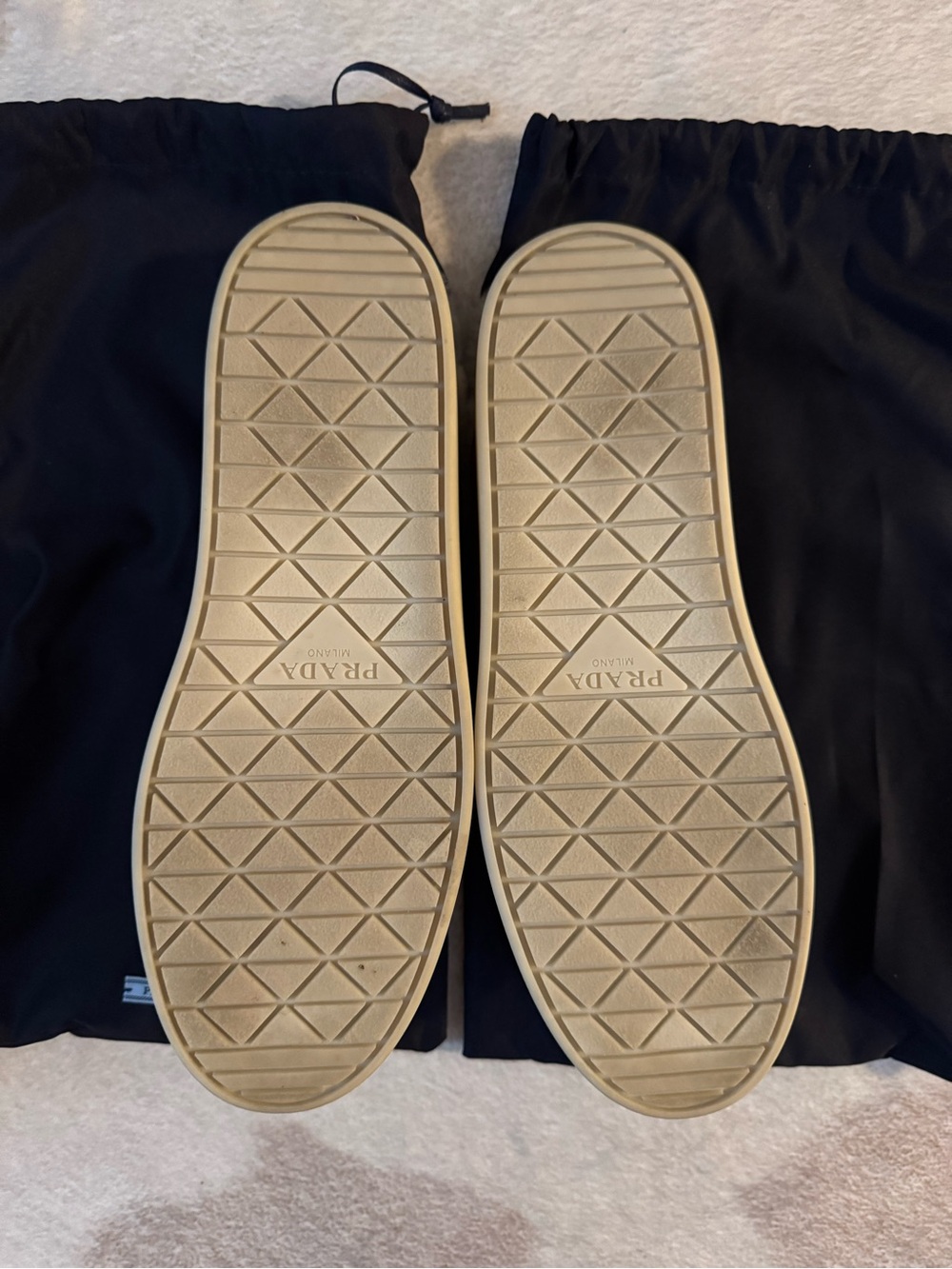 Prada Brown Suede Shearling-Lined Slip-On Loafers - Picture 4 of 4